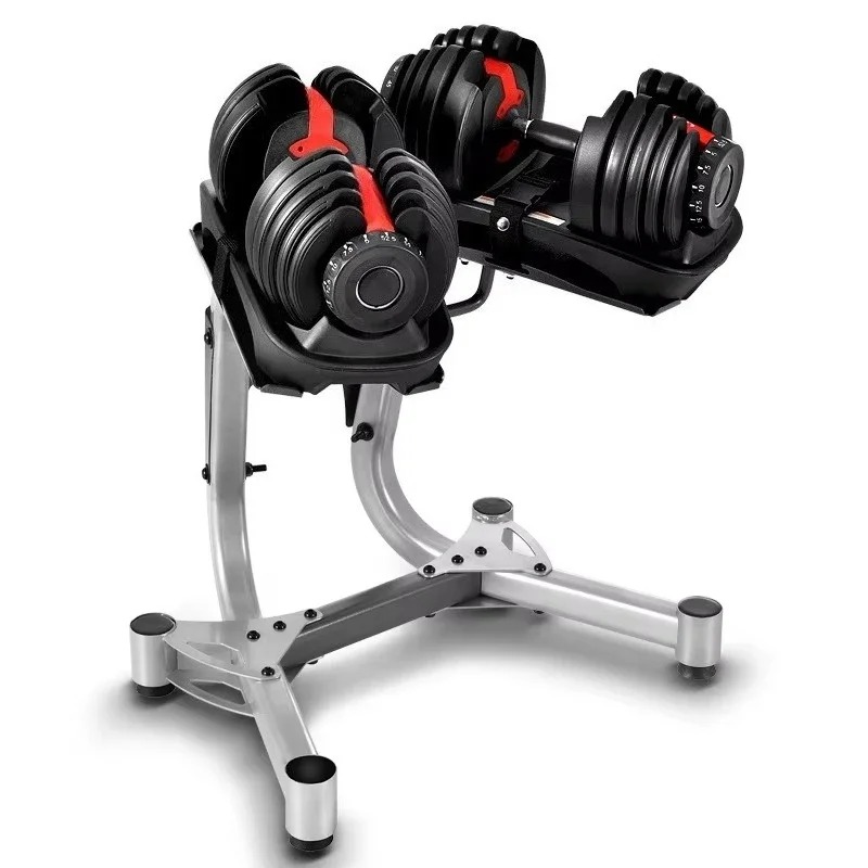 Adjustable Dumbbell Pair 40Kg - 15-Level Quick-Adjust Dumbbell Set 24kg /