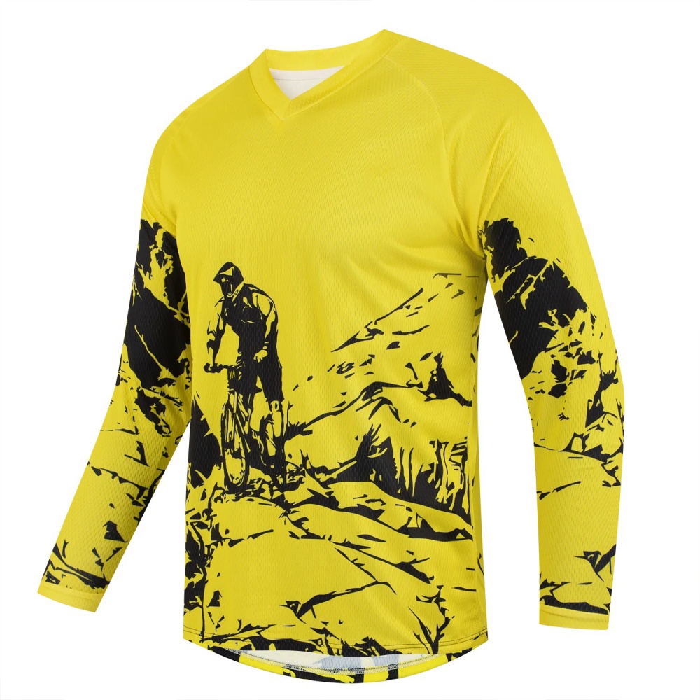 Cycling - Men's Outdoor Mountain Bike Print Long-Sleeve