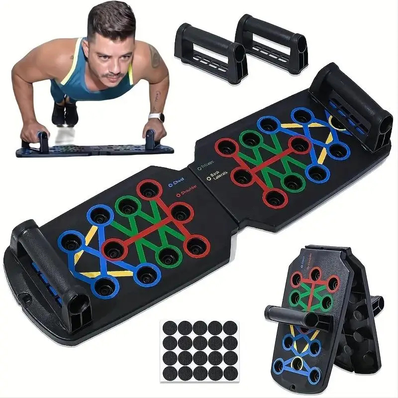Push Up Board Foldable Multi Function - Portable Multifunctional Push-up Board Set With