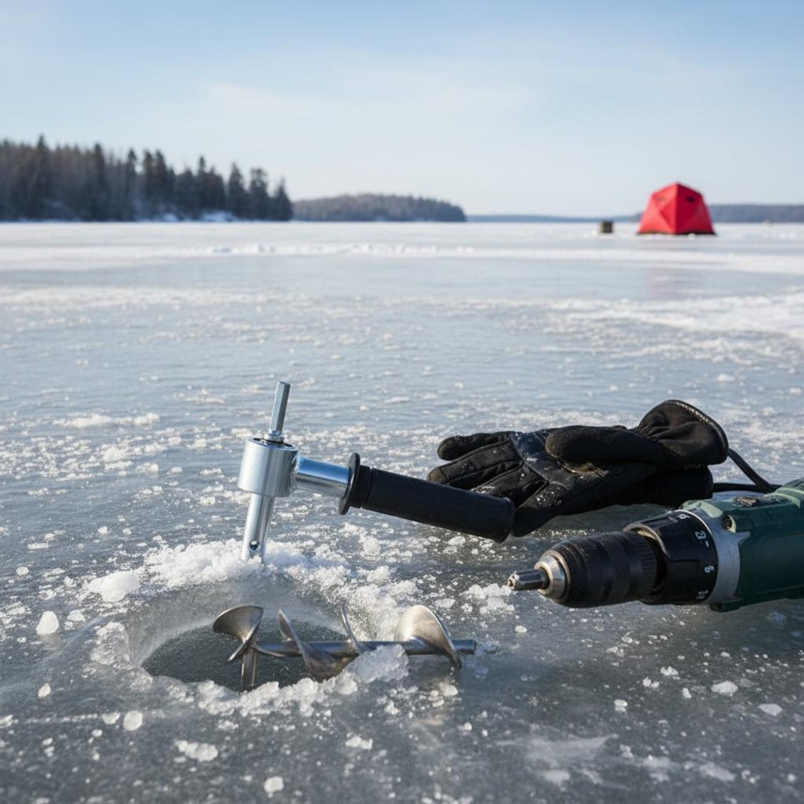 Fishing - Ice Auger Drill Adapter Sturdy Duty
