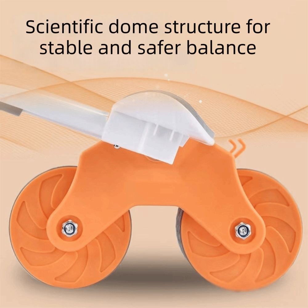 Ab Roller Wheel With Elbow Support - Steel ABS Automatic Rebound Ab Roller