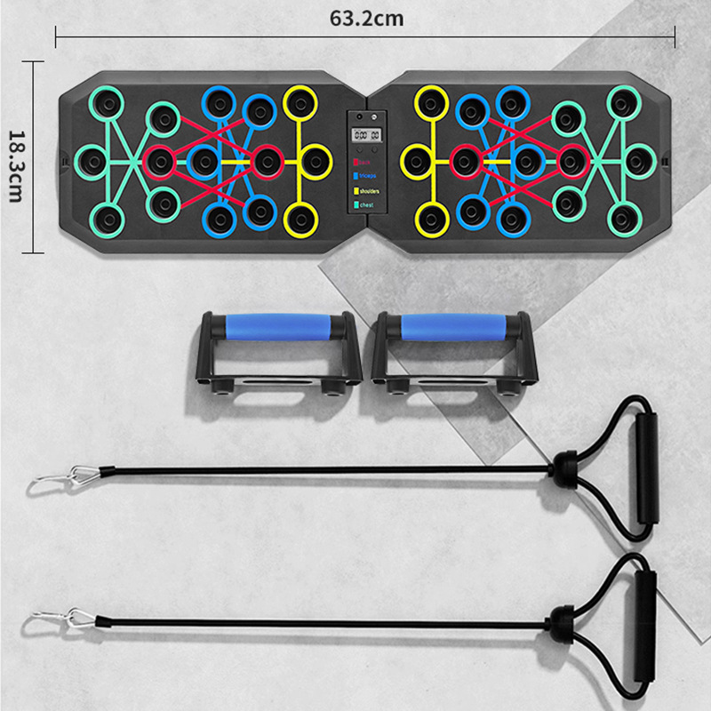 Push Up Board Foldable Multi Function - Foldable Push Up Board with Timer