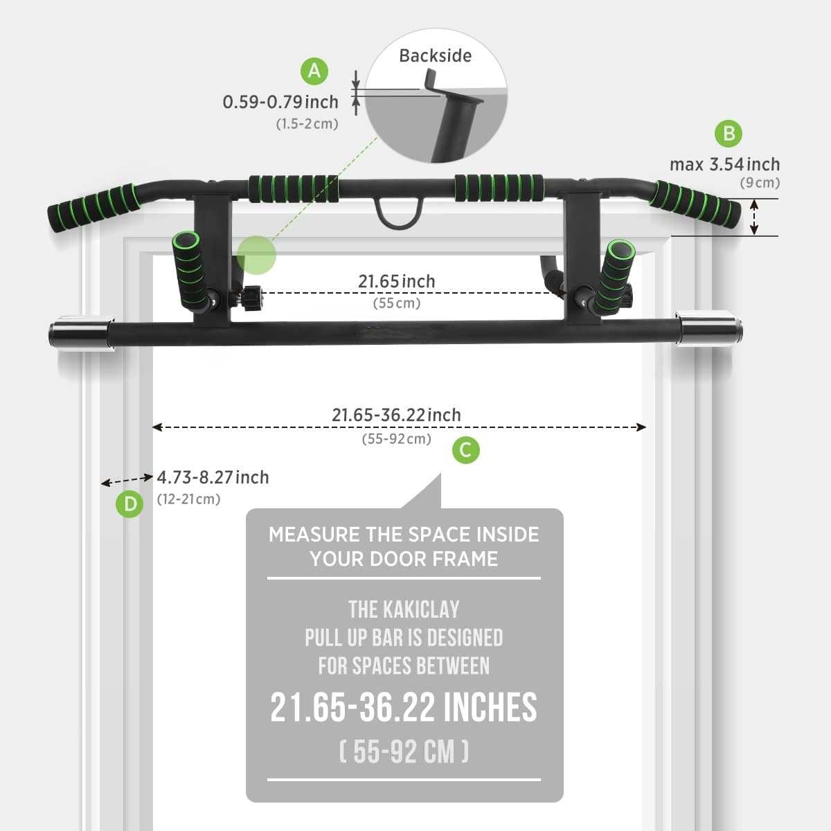 Door Pull Up Bar No Screw - Wellshow Sport Doorway Pull up Bar