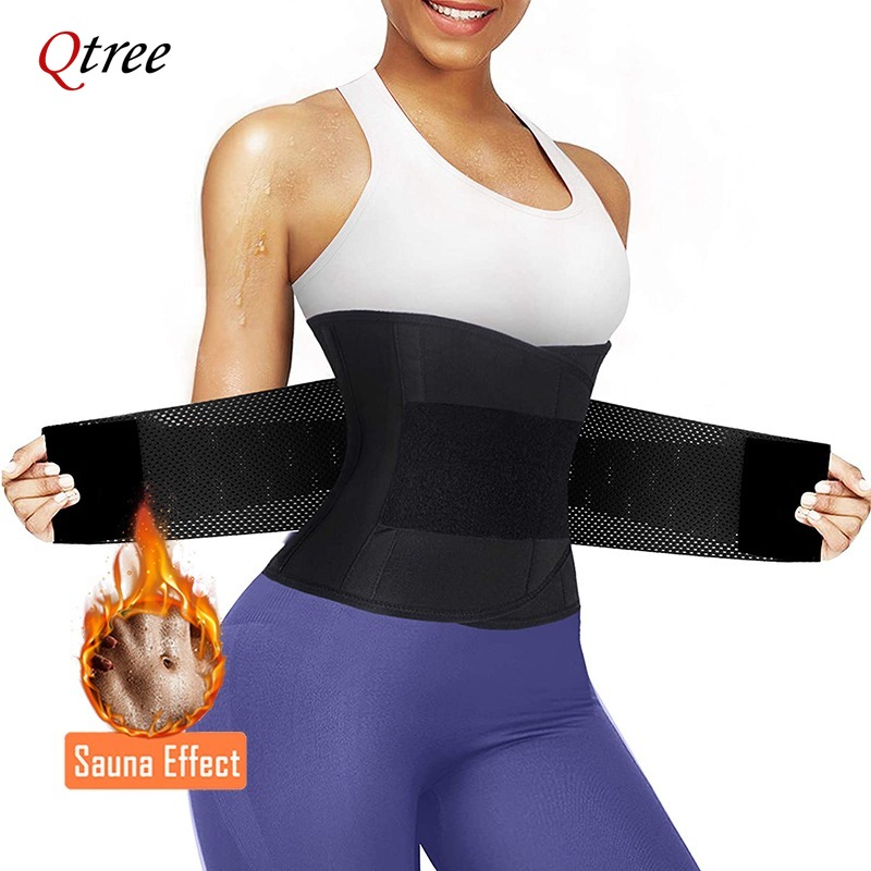 Sweat Waist Trainer Belt Neoprene - Qtree Hot Neoprene Waist Trainer Belt