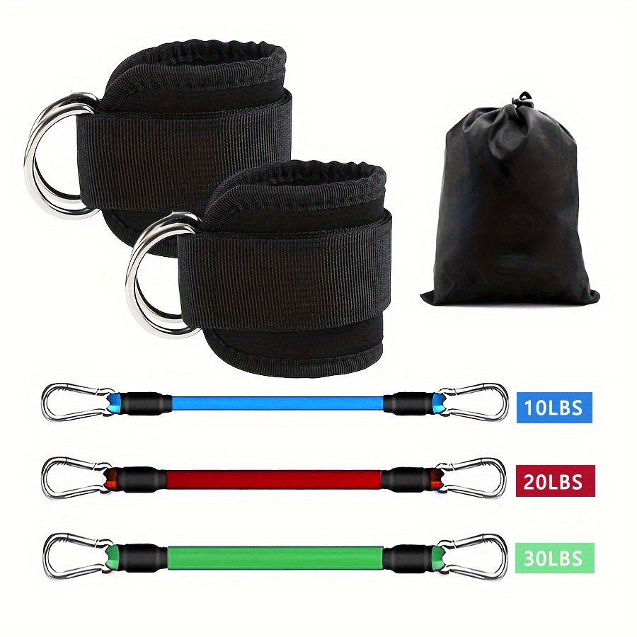 Pilates Bar Kit With Resistance Bands - 5Pcs Ankle Resistance Bands,Ankle Resistance Bands