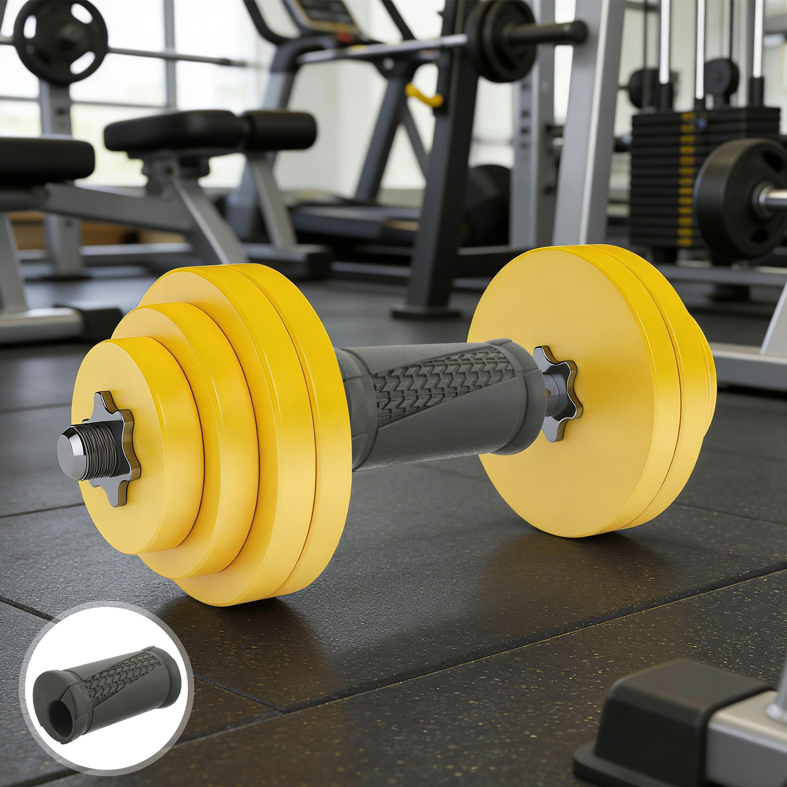 Fitness Equipment - 2Pcs Dumbbell Handles Grips Non Slip