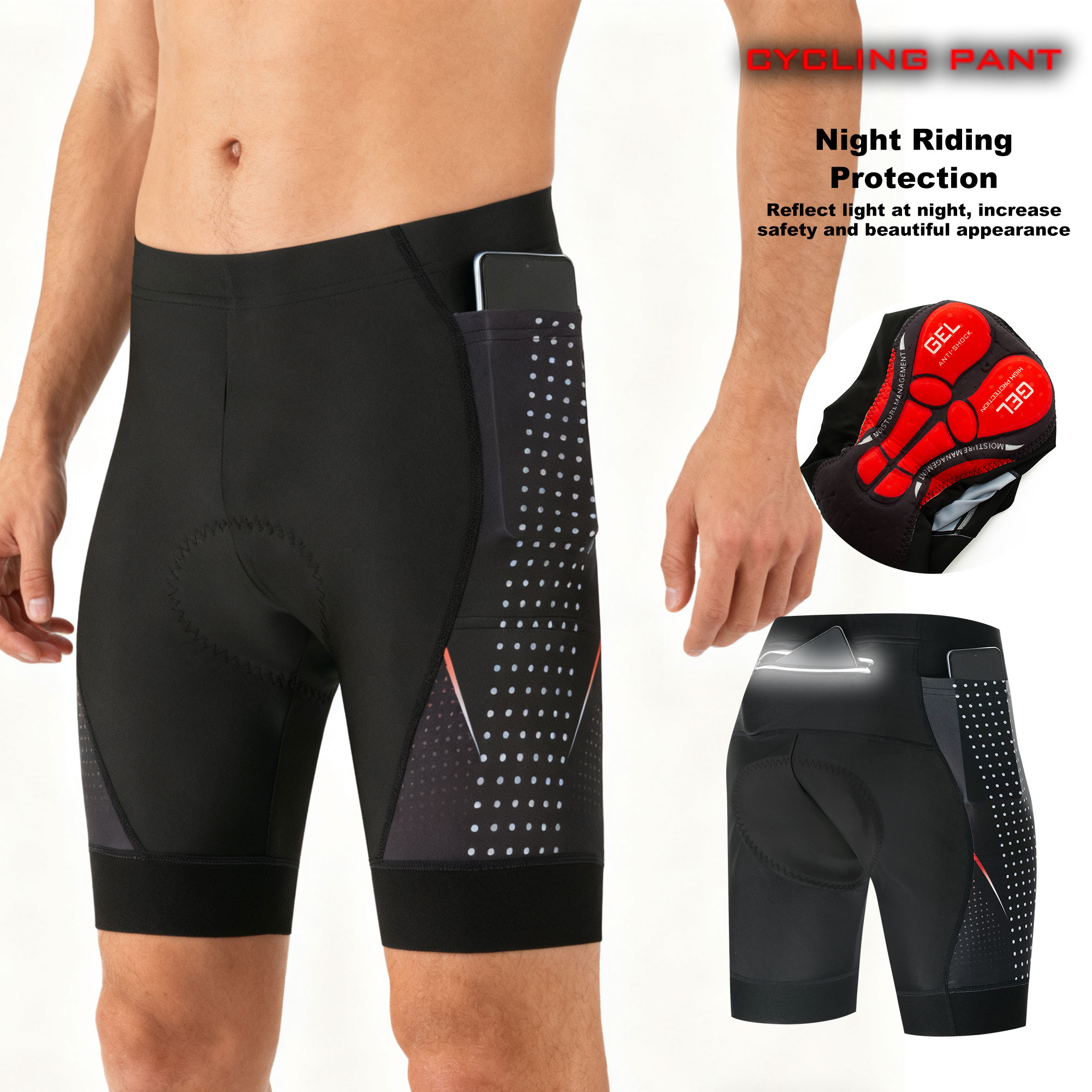 Padded Cycling Shorts 5D Gel - Premium Road Bike Shorts With 5D