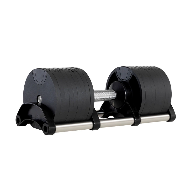 Adjustable Dumbbell Pair 40Kg - for home fitness cast iron plated