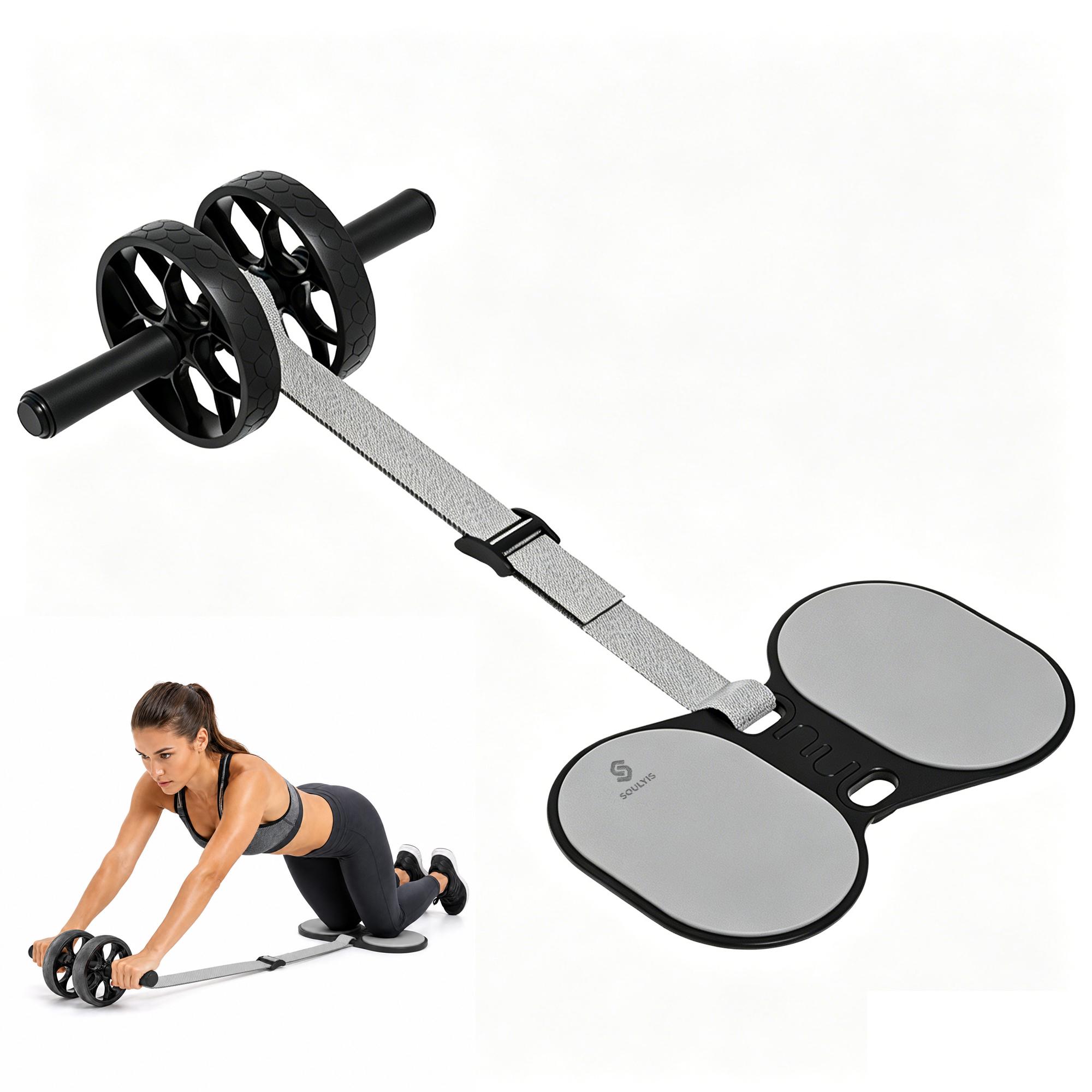 Ab Roller Wheel With Elbow Support - Dual Wheel Ab Roller with Elbow