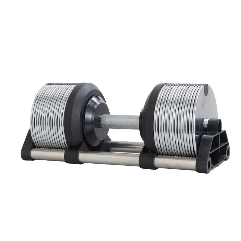 Adjustable Dumbbell Pair 40Kg - Adjustable Stainless Steel Dumbbells Gym Equipment