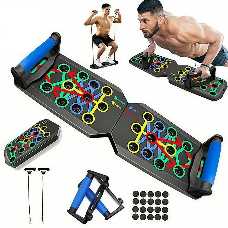 Push Up Board Foldable Multi Function - Foldable Push Up Board with Resistance
