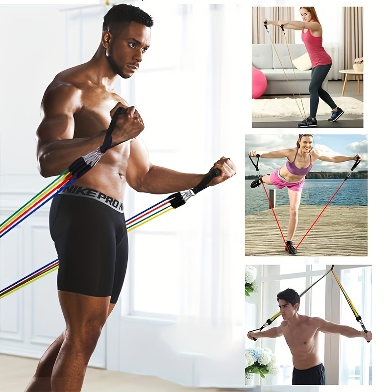 Resistance Band Set with Door  - Pilates Bar Kit With Resistance Bands recension och pris