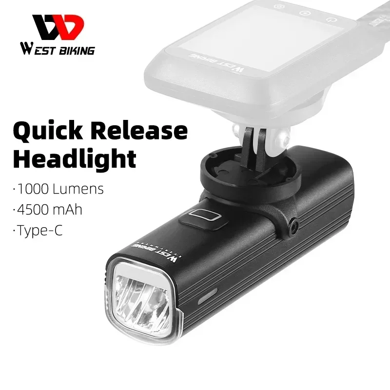 WEST BIKING Bicycle Quick Rele - Rechargeable Bicycle Headlight 1000 Lumen recension och pris