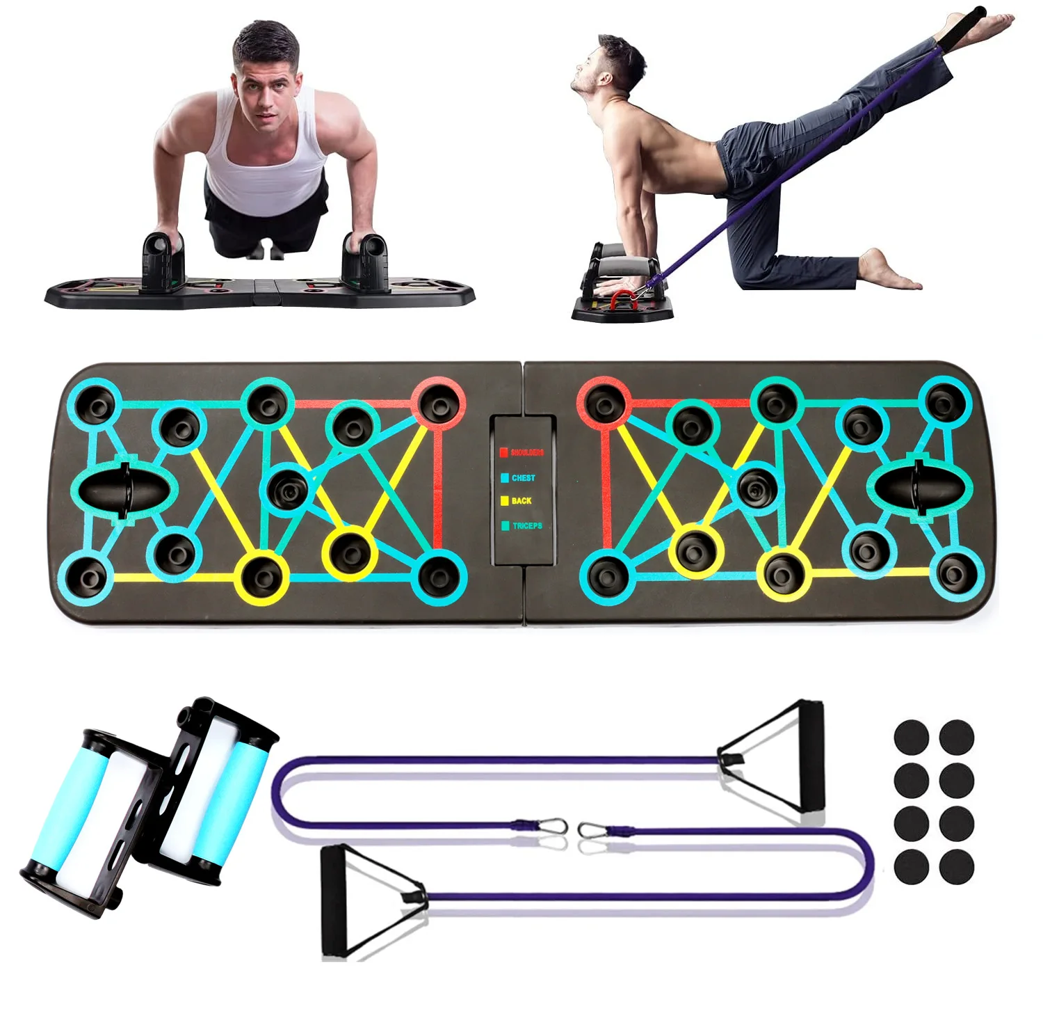 Foldable Multifunctional Push  - Push Up Board Foldable Multi Function recension och pris