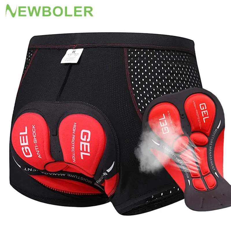 NEWBOLER Men's MTB Cycling Sho - Padded Cycling Shorts 5D Gel recension och pris