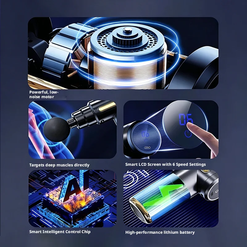 6 Speed Mini Electric Fascia G - Electric Massage Gun Deep Tissue recension och pris