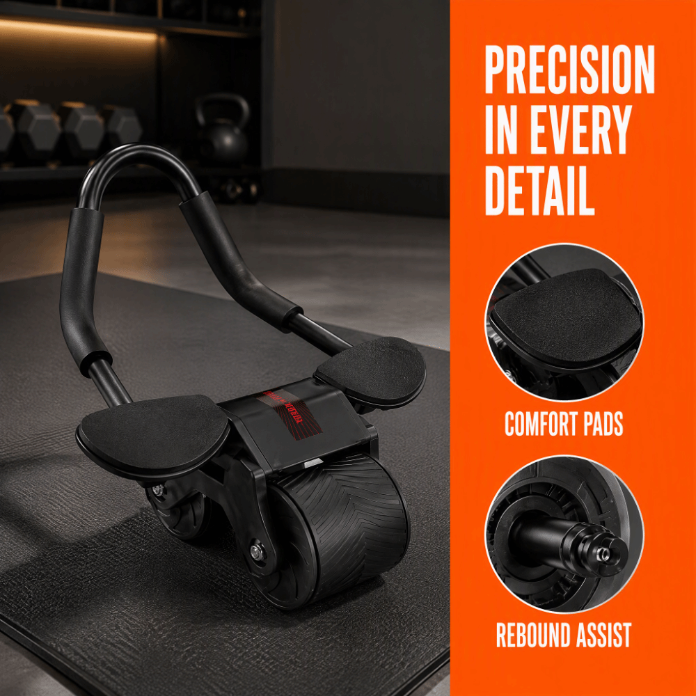 Steel ABS Automatic Rebound Ab - Ab Roller Wheel With Elbow Support recension och pris