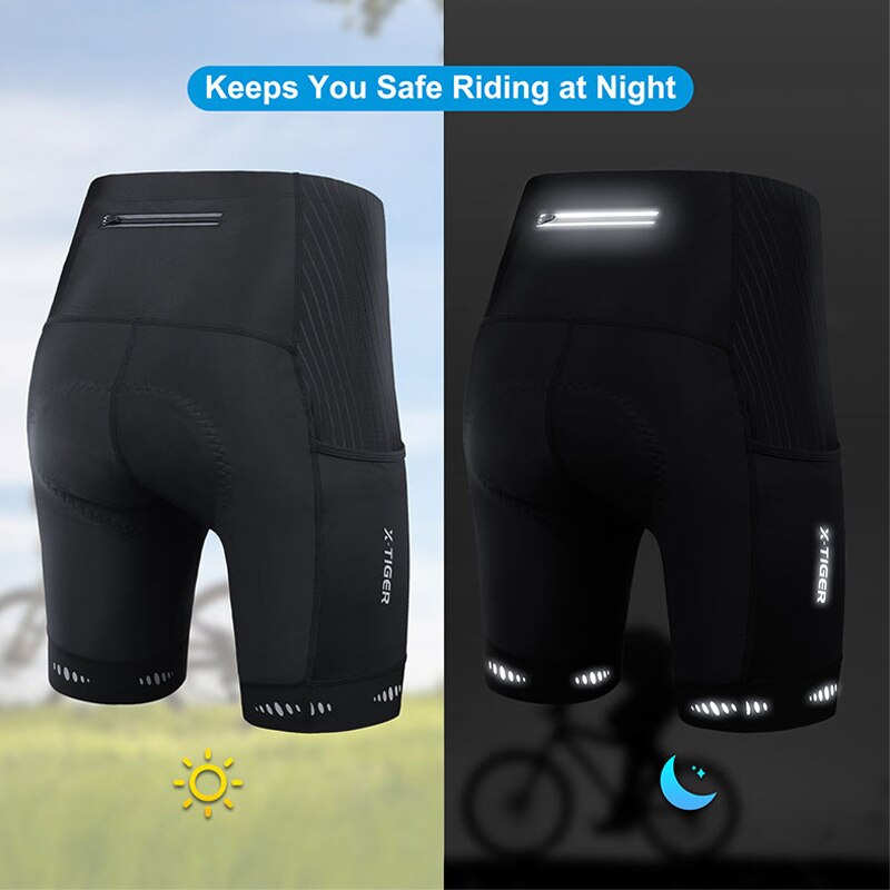 X-TIGER Men Cycling Shorts wit - Padded Cycling Shorts 5D Gel recension och pris