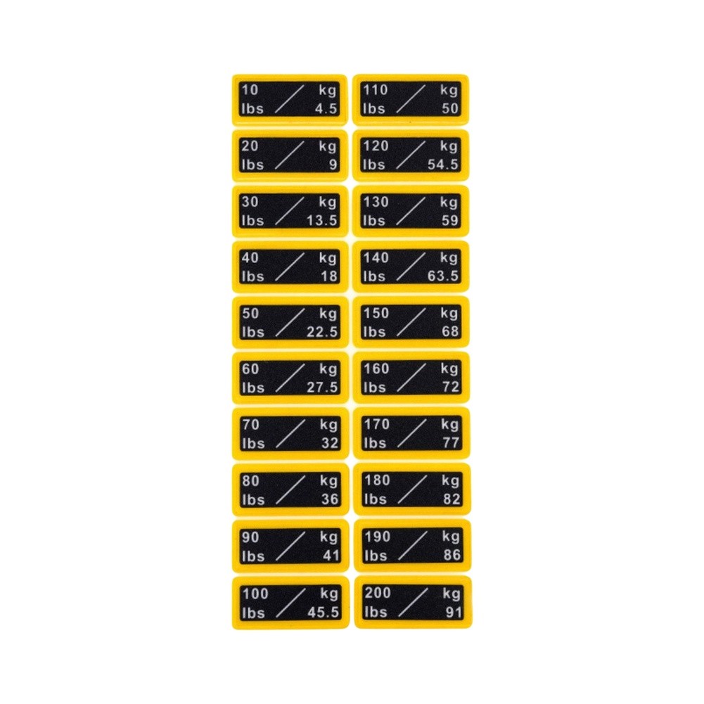 2pcs Yellow Weight Sticker Lab - Fitness Equipment recension och pris