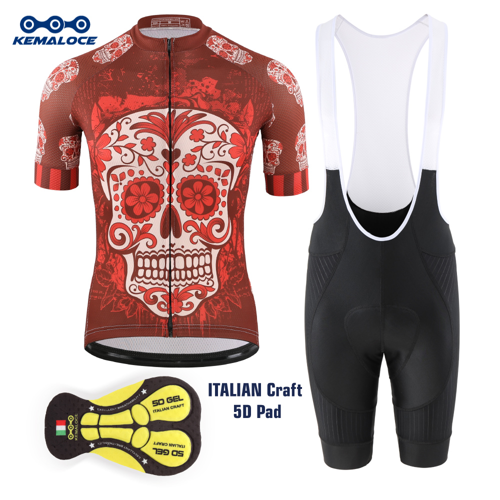 KEMALOCE Red Cycling Jersey Me - Padded Cycling Shorts 5D Gel recension och pris