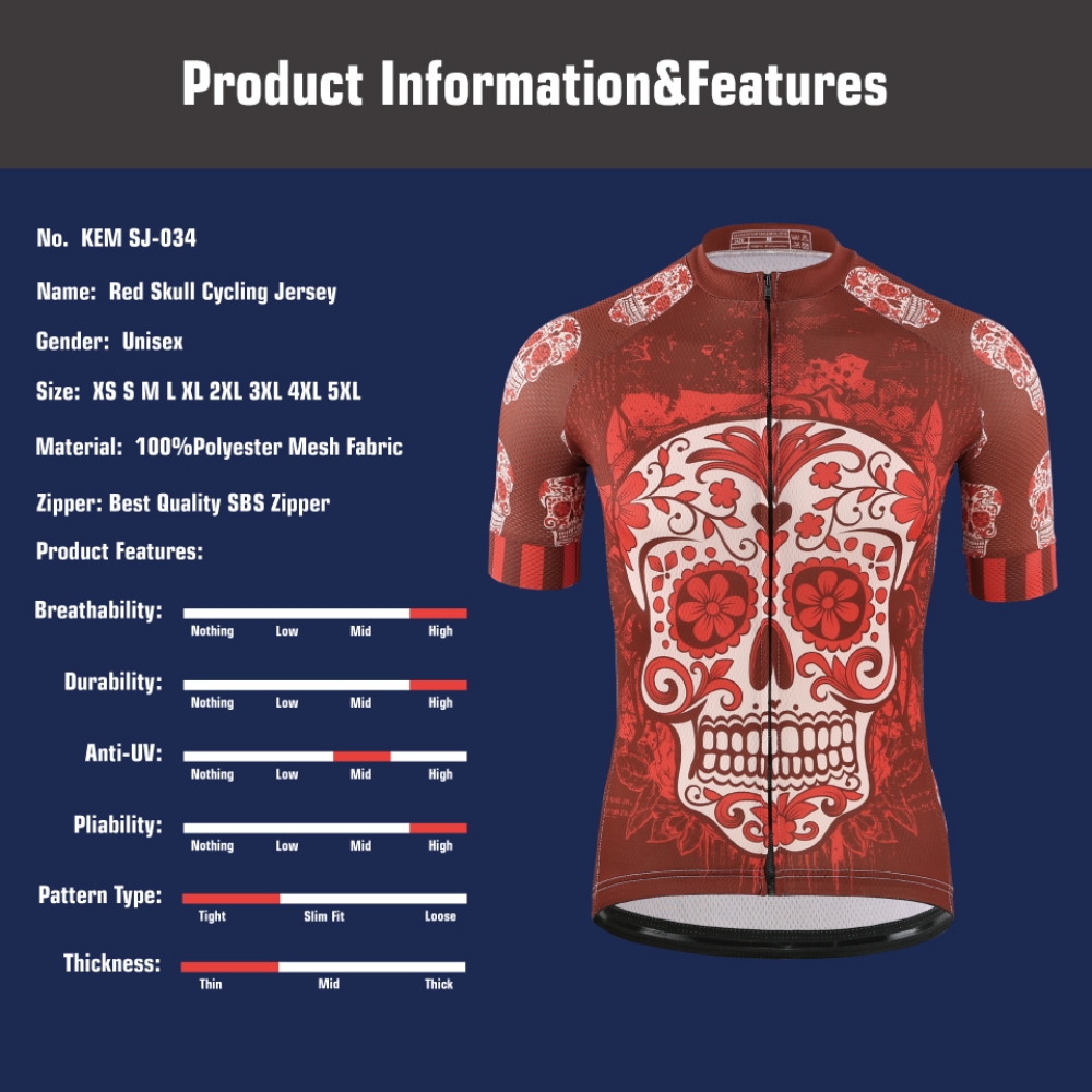 KEMALOCE Red Cycling Jersey Me - Padded Cycling Shorts 5D Gel recension och pris