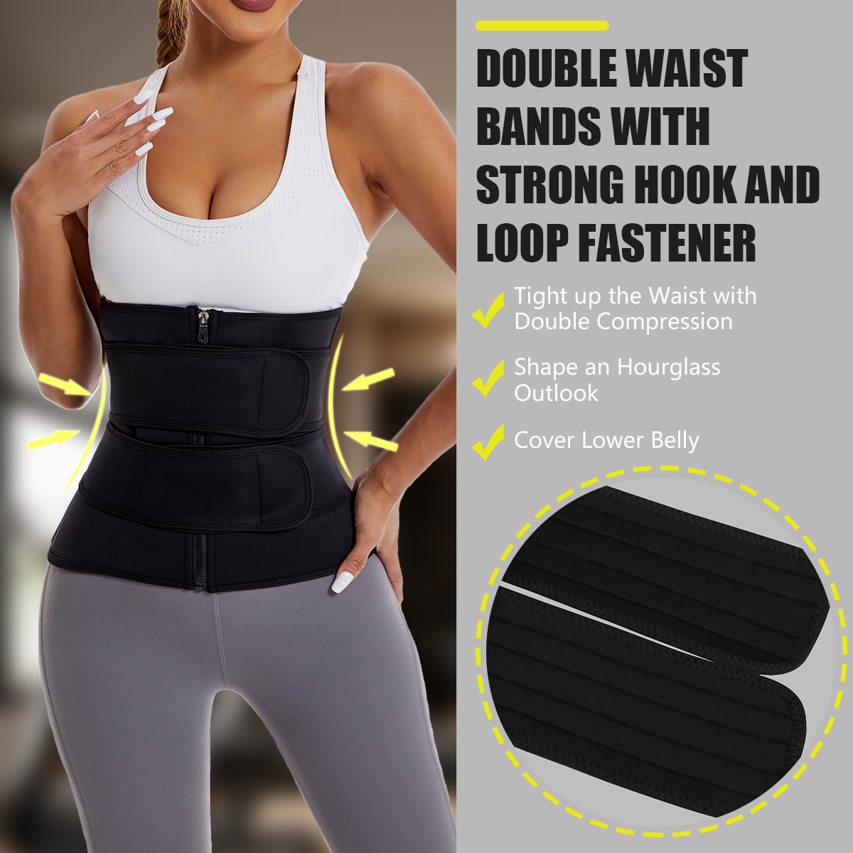 Women Waist Trainer Belt Doubl - Sweat Waist Trainer Belt Neoprene recension och pris