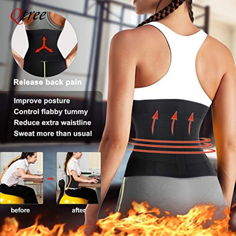 Qtree Hot Neoprene Waist Train - Sweat Waist Trainer Belt Neoprene recension och pris