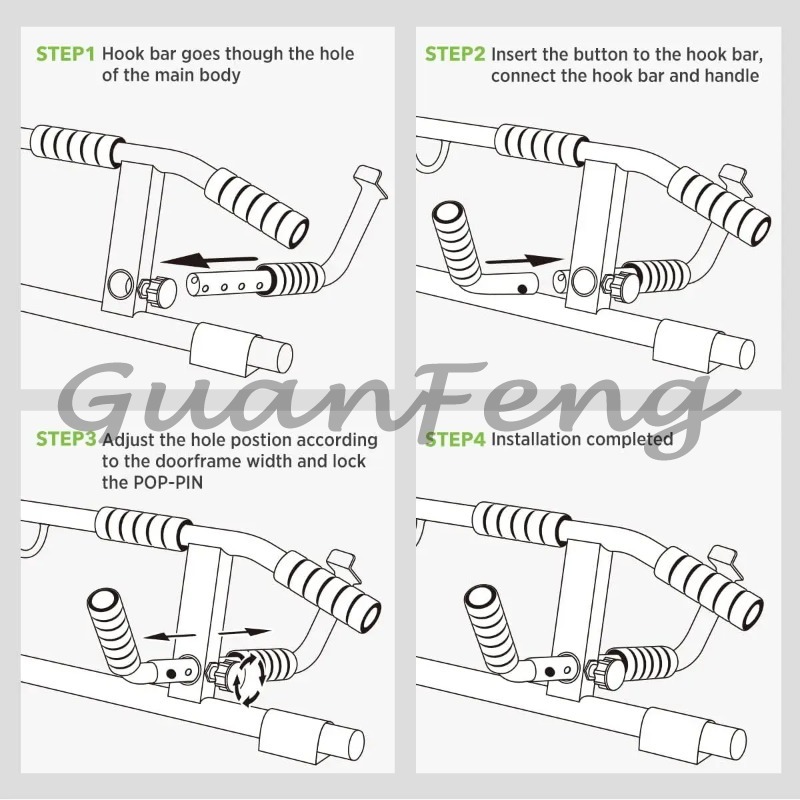 Door Frame No‑Screw Pull‑Up Ch - Door Pull Up Bar No Screw recension och pris