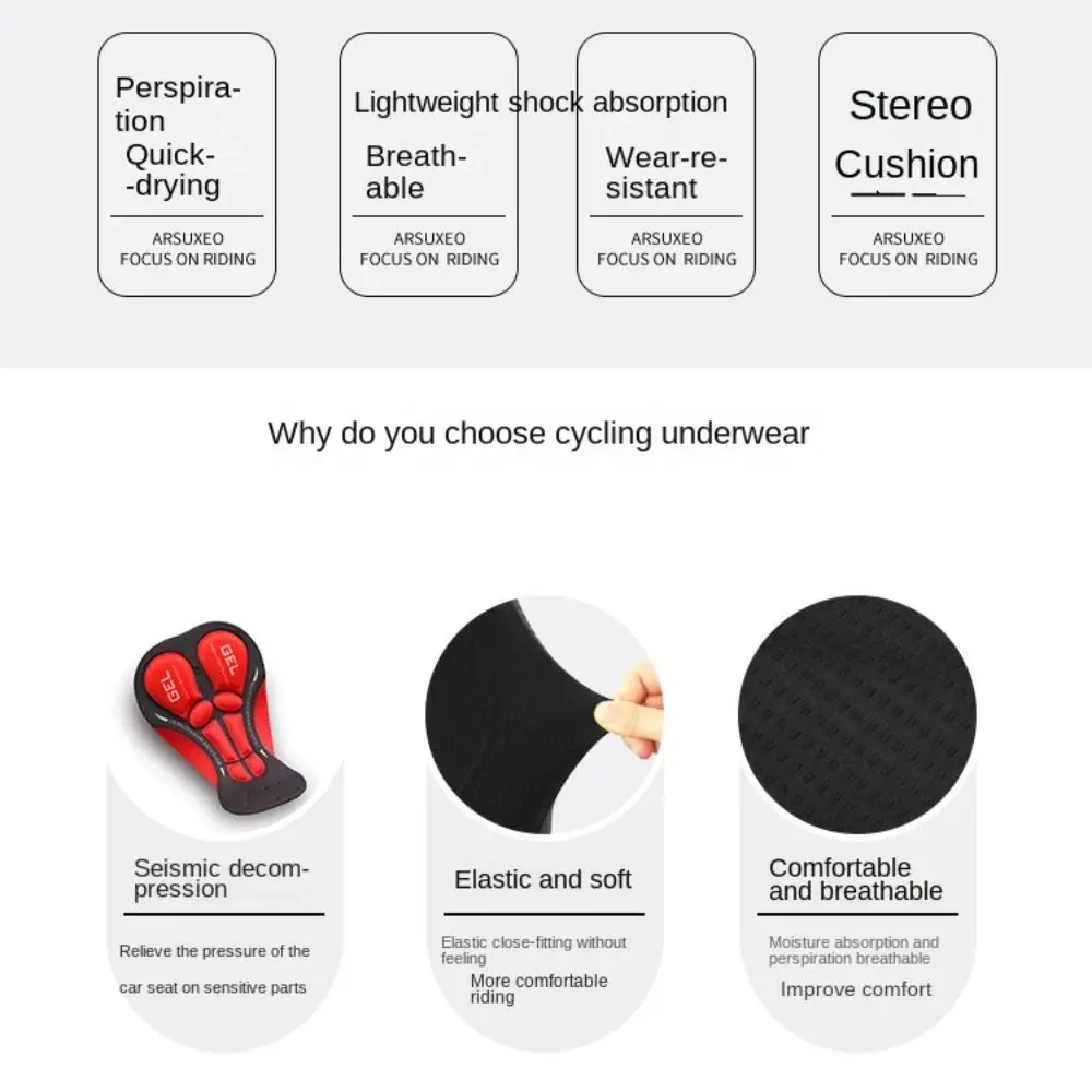 5D Gel Pad Shockproof Breathab - Padded Cycling Shorts 5D Gel recension och pris