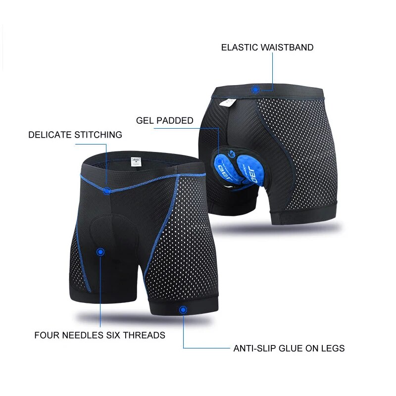 X-TIGER Men's Cycling Underwea - Padded Cycling Shorts 5D Gel recension och pris