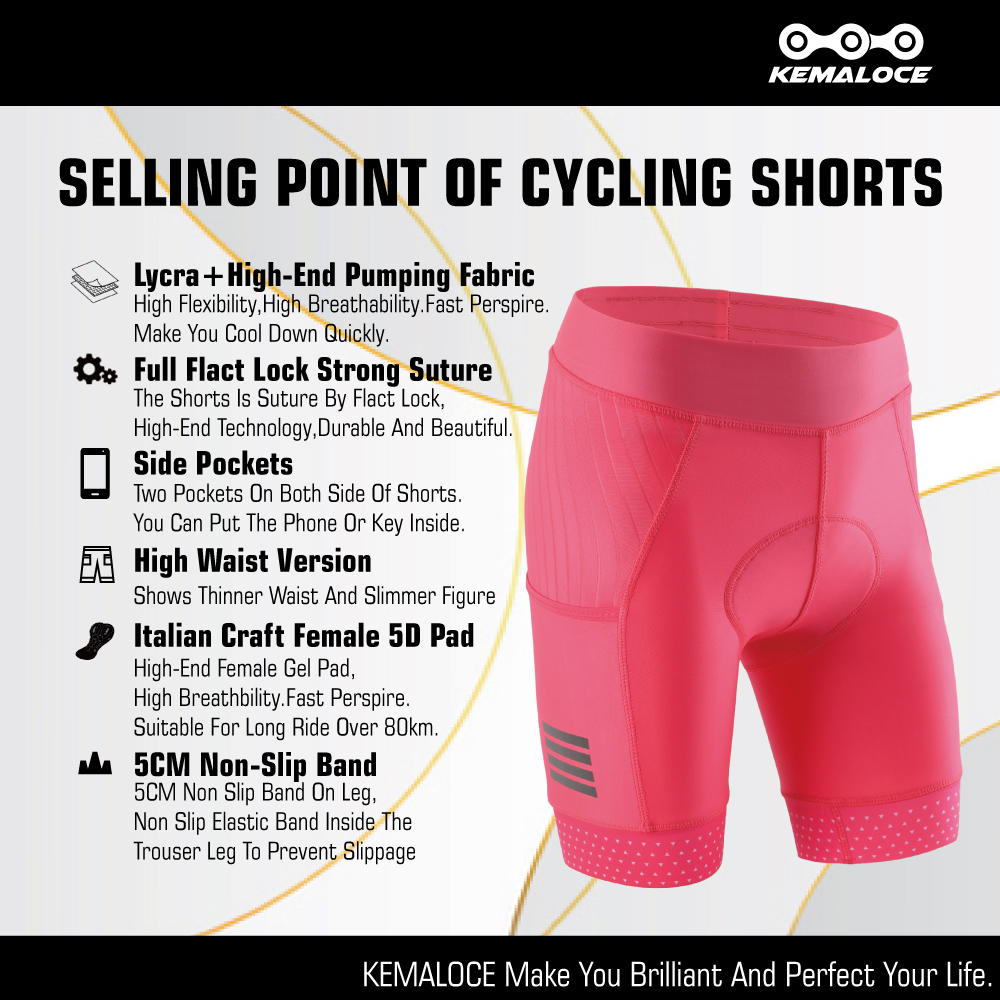 KEMALOCE Women Cycling Shorts  - Padded Cycling Shorts 5D Gel recension och pris