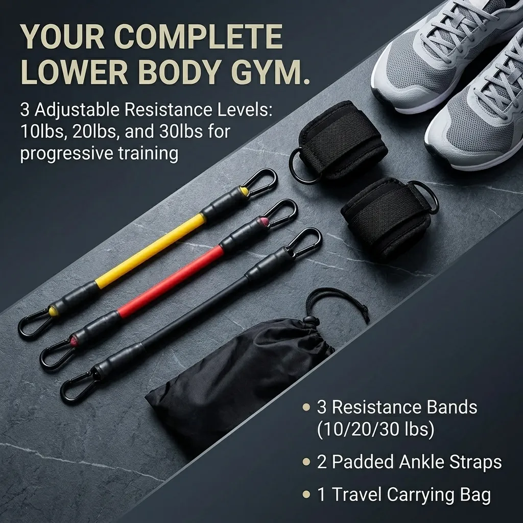 5‑Piece Ankle Resistance Band  - Resistance Bands Set With Handles recension och pris