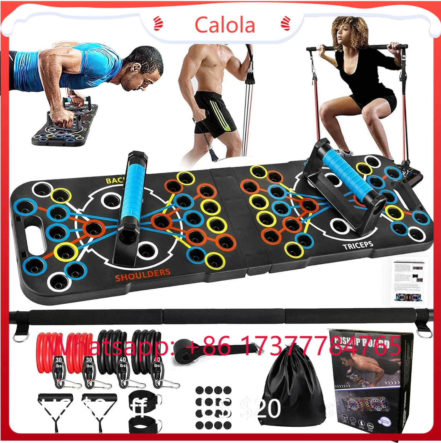Multifunctional Push Up Board  - Pilates Bar Kit With Resistance Bands recension och pris
