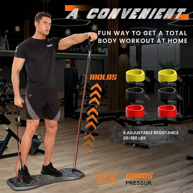 Multifunctional Push Up Board  - Pilates Bar Kit With Resistance Bands recension och pris