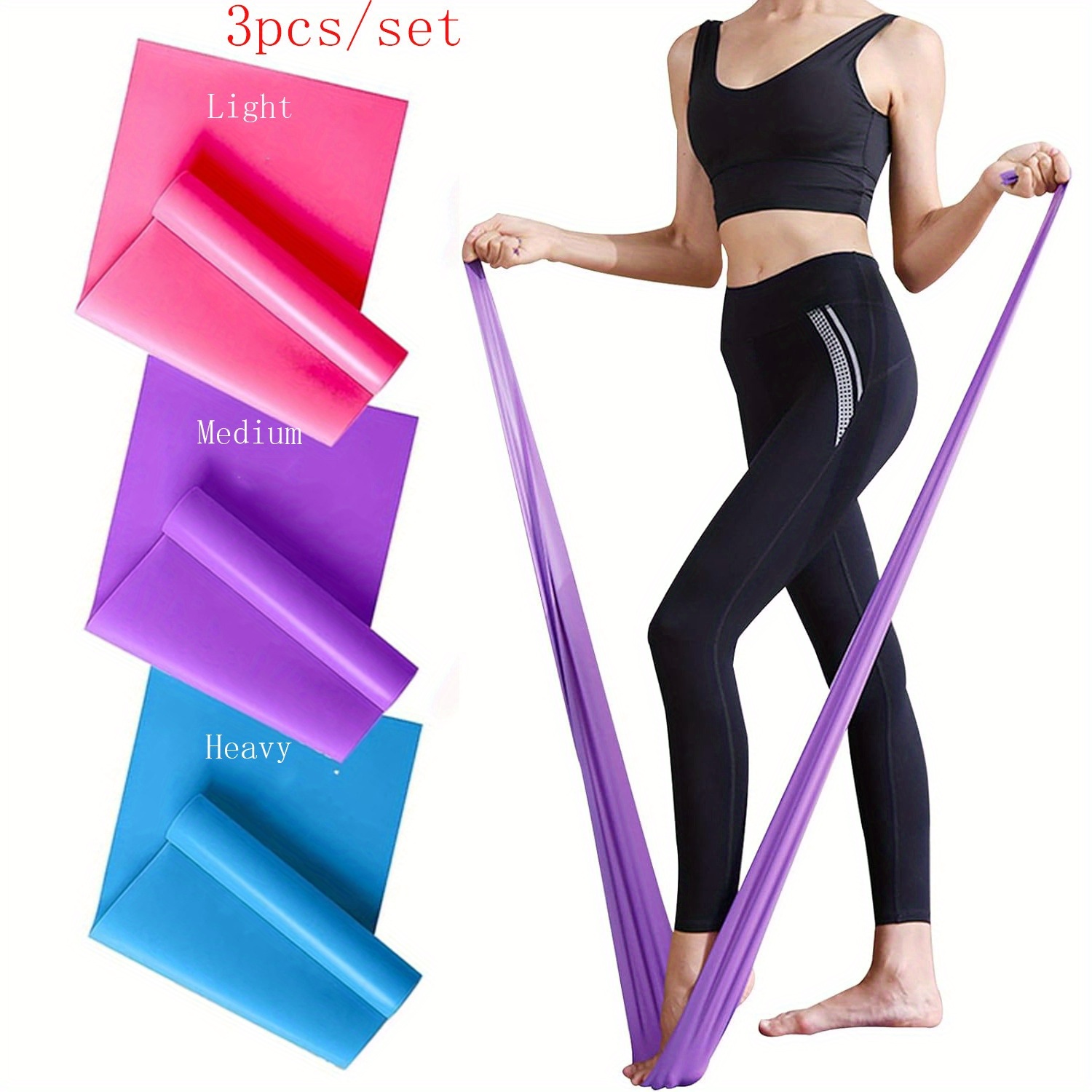 1/3pcs Resistance Bands for Me - Pilates Bar Kit With Resistance Bands recension och pris