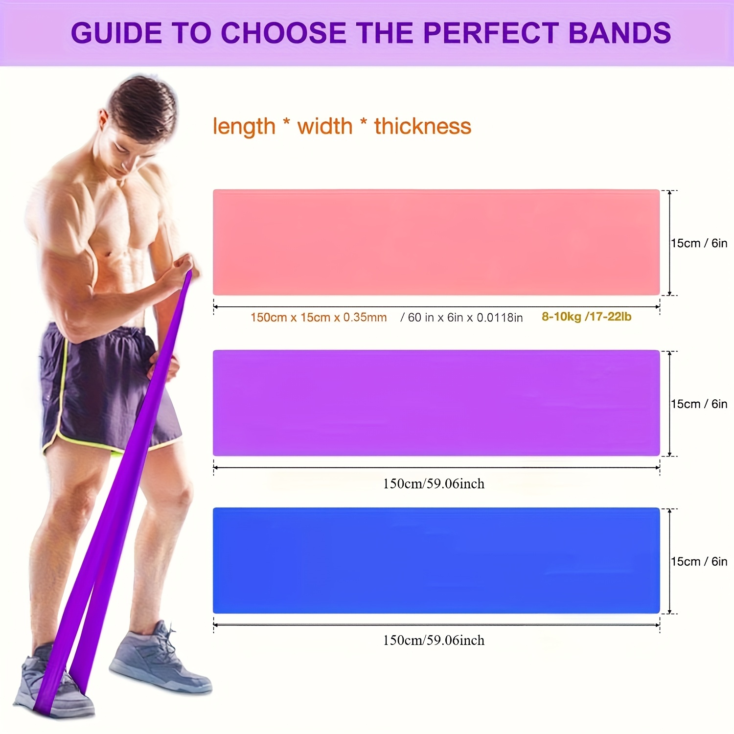 1/3pcs Resistance Bands for Me - Pilates Bar Kit With Resistance Bands recension och pris