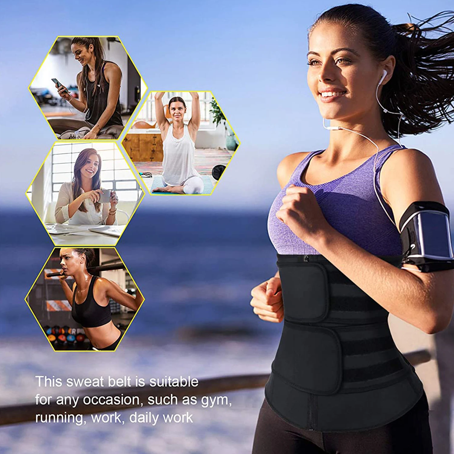 Neopren Waist Trainer Workout  - Sweat Waist Trainer Belt Neoprene recension och pris