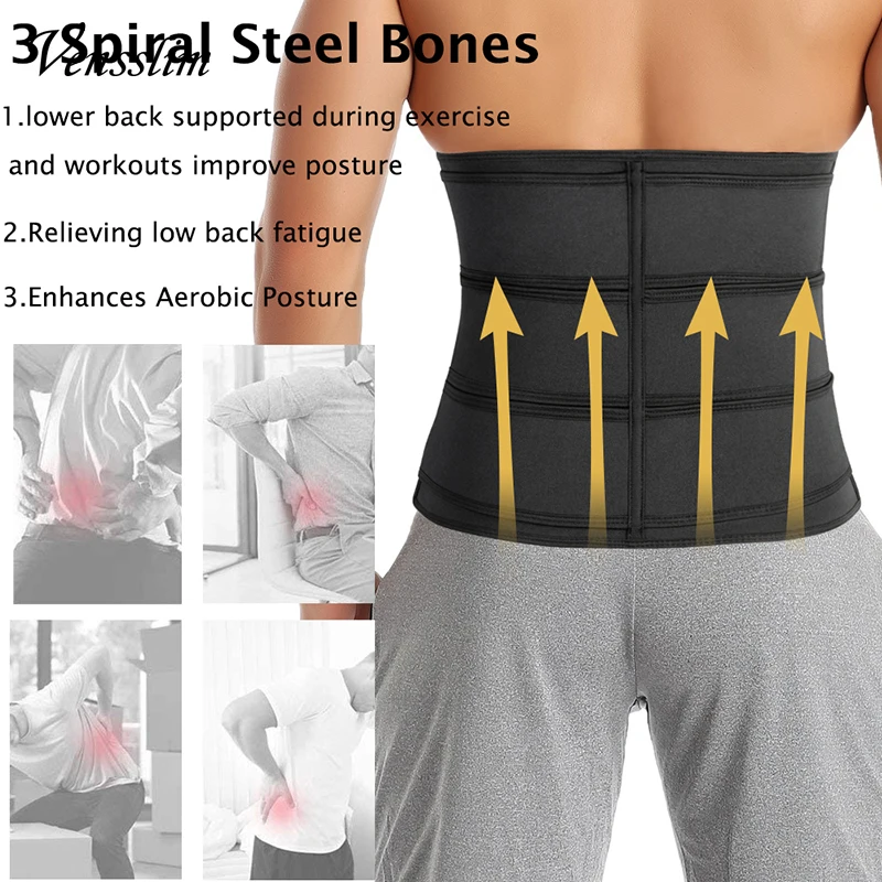 Vensslim Men Waist Trainer Tri - Sweat Waist Trainer Belt Neoprene recension och pris