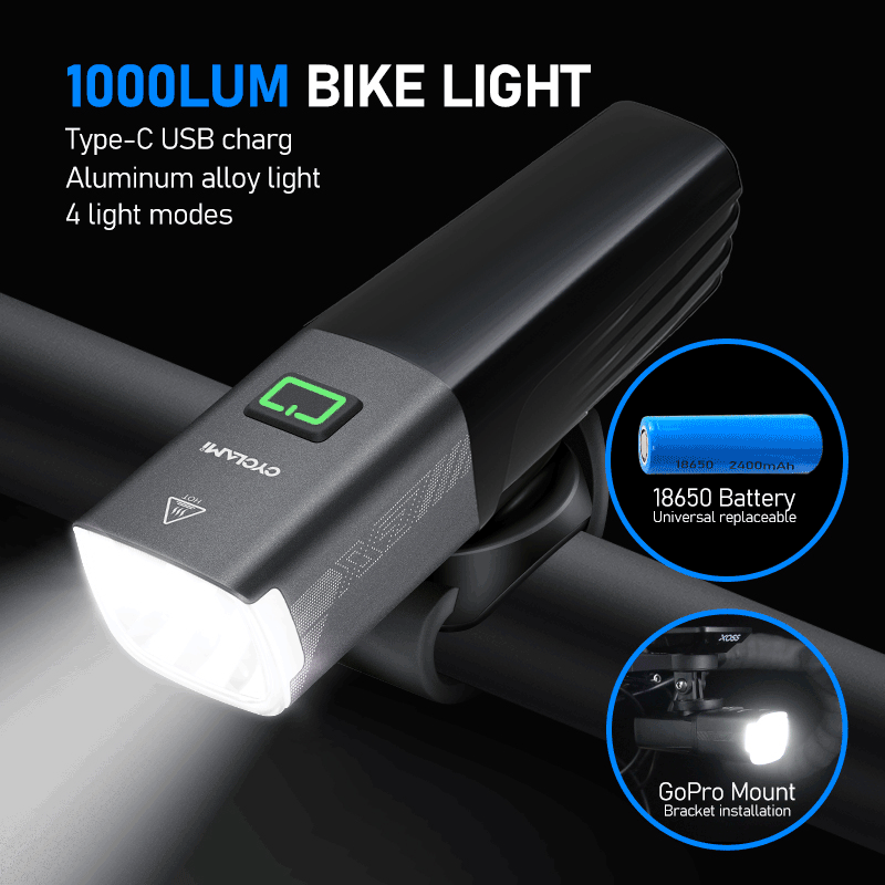 CYCLAMI X7 Reality 1000 Lumens - Rechargeable Bicycle Headlight 1000 Lumen recension och pris