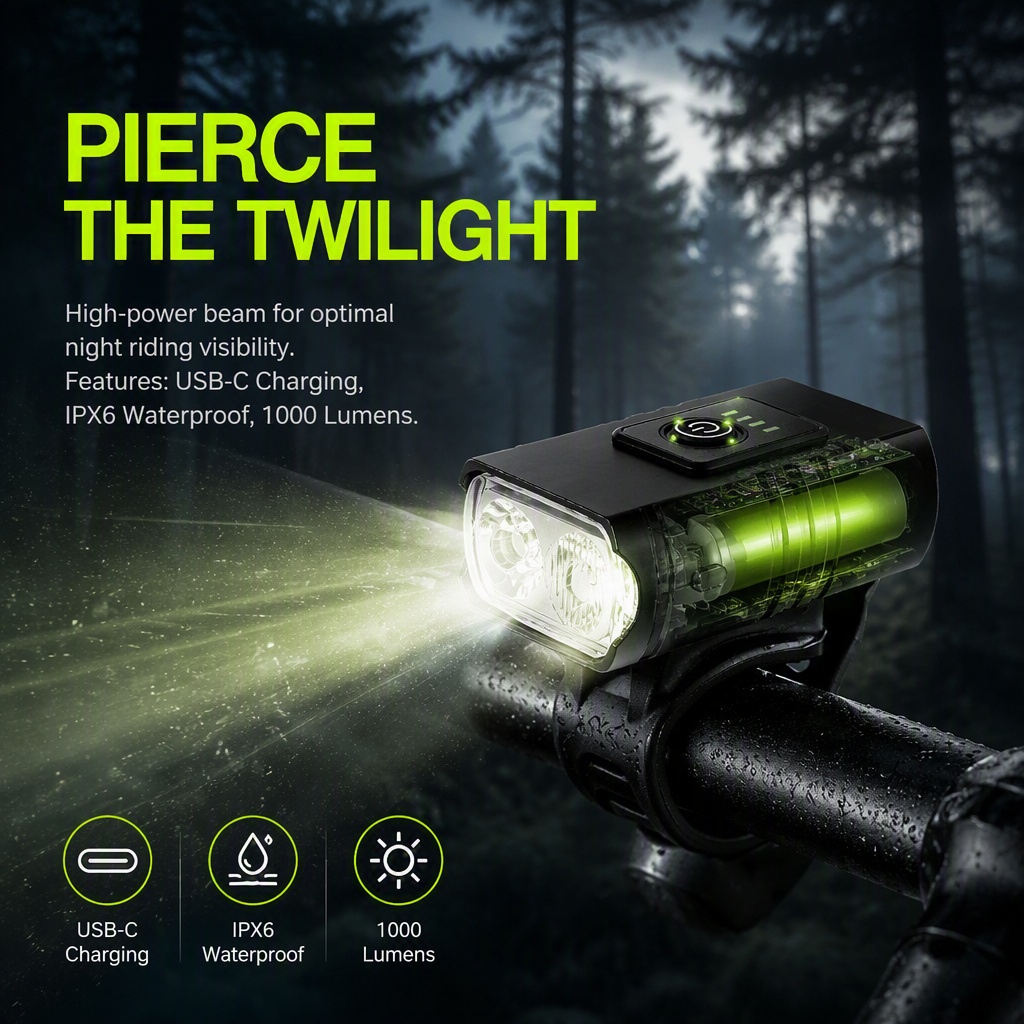 Bike Light USB Rechargeable LE - Rechargeable Bicycle Headlight 1000 Lumen recension och pris