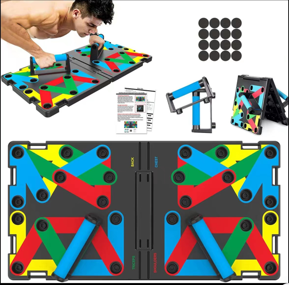 Multifunctional Foldable Push- - Push Up Board Foldable Multi Function recension och pris
