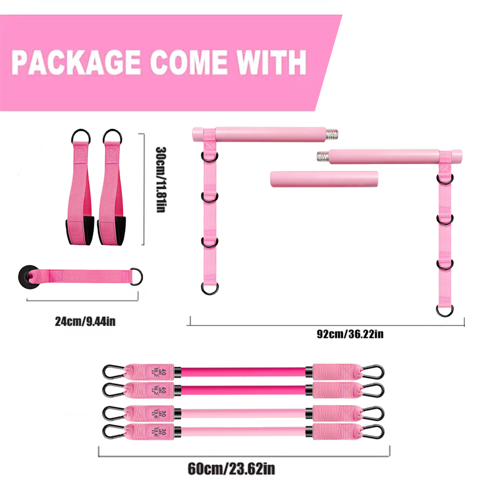 Resistance Tube Set Multifunct - Pilates Bar Kit With Resistance Bands recension och pris