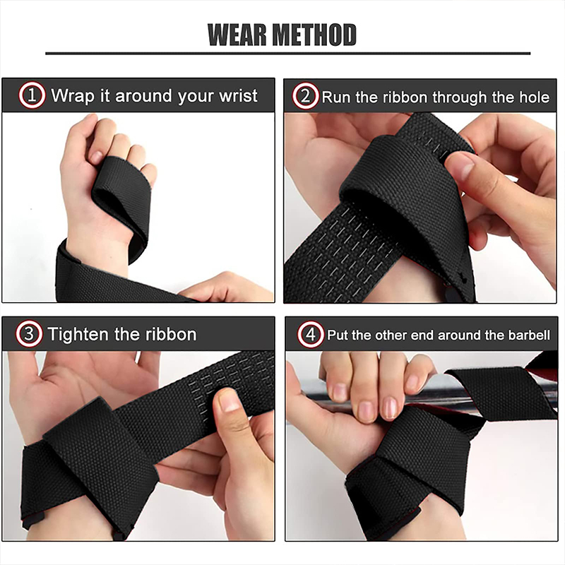 2Pcs Gym Lifting Straps Fitnes - Wrist Wraps Weightlifting Support recension och pris
