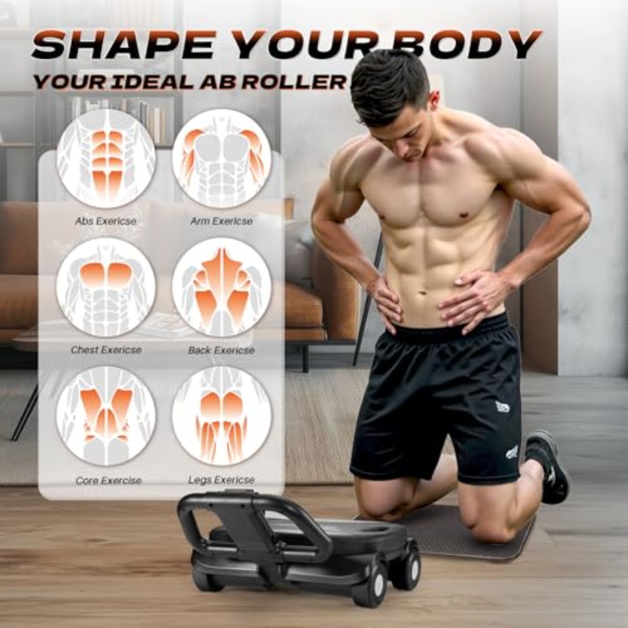 Ab Roller Wheel for home gym c - Ab Roller Wheel With Elbow Support recension och pris